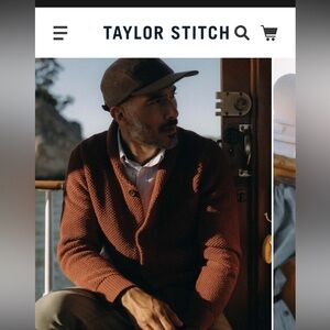 Taylor stitch Crawford knit cardigan sweater rust $190 S spring preppy men’s